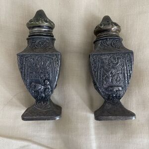 Vintage Dsp Co. 203 American Silverplate Salt & Pepper Shakers Cow & Windmills